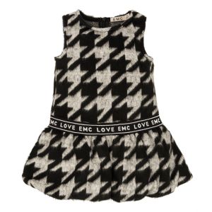 Everything Must Change Black and White Houndstooth Dress
