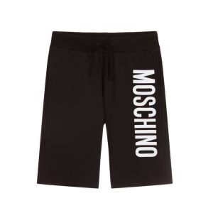 Moschino Boys Black Cotton SS23 Logo Shorts