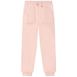 Chloé Girls Pink Jersey Scalloped Pocket Joggers