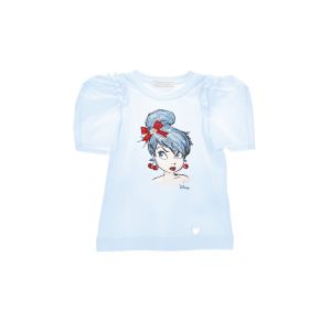 Monnalisa Girls Blue Diamanté Tinkerbell T-Shirt