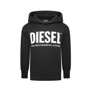 Diesel Boys Black Cotton  Logo SDIVISION Sweatshirt