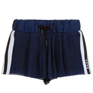 DKNY Girls Blue Pleated Shorts