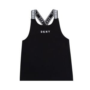 DKNY Girls Black Stretch Top