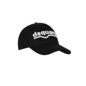 DSQUARED2 Black Cap With White Logo On Front