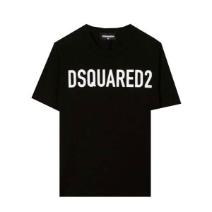 DSQUARED2 Black With White Simple Printed Logo T-shirt