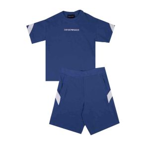 Emporio Armani Boys Blue T-shirt And Short Set