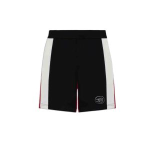 Emporio Armani Boys Colour Block Red And Navy Shorts
