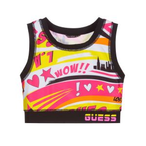 Guess Bright Logo Cropped Top