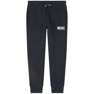 Diesel Black Cotton PTARY Logo Joggers