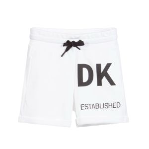 DKNY White Cotton Jersey Shorts