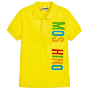 Moschino Kid-Teen Yellow Cotton Logo Polo Shirt