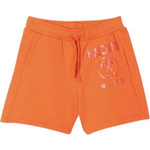 Moschino Kid-Teen Orange Cotton Logo Shorts