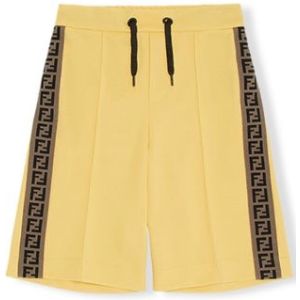 Fendi Boys Yellow 'FF' Logo Shorts