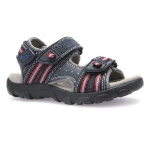Geox Boy's Strada Navy and Red Sandal