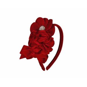 Mayoral Girls Red Velvet Flower Headband