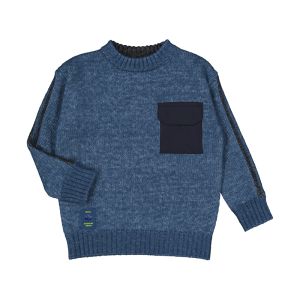 Mayoral Boys Blue Jumper With Pocket Recycled Fibres