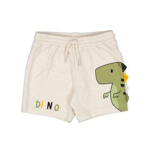 Mayoral Little Boys Oat Shorts With Printed And Embroidered Dinosaur