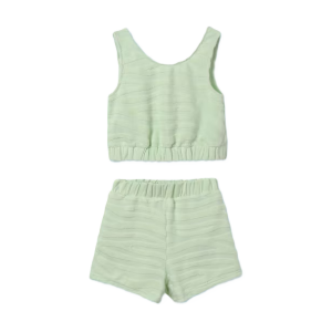 Mayoral Girl&#039;s Mint Top And Shorts Set