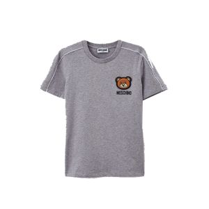 Moschino Kids Grey With White Piping And Teddy Patch Logo