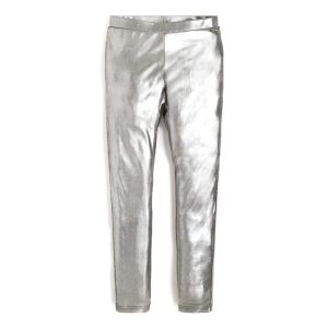 Guess Girls Sparkly Silver Leggings