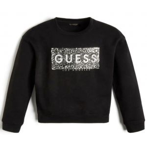 Guess Girls Black Sparkly Diamanté Sweatshirt