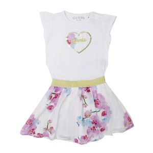 Guess Girls Pink Orchid Top And Skirt Set