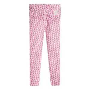Guess Pink With White All Over Logo Print Leggings