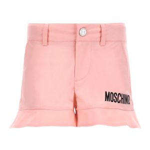 Moschino Girls Pink Cotton Brand Logo Shorts