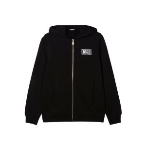 DSQUARED2 Black Patch Logo Zip Up Hoody