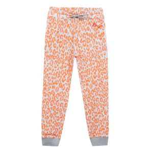 Kenzo Kids Girls Cotton Orange Leopard Print  Joggers