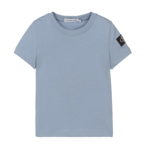 Calvin Klein Boys Pale Blue Jersey T-Shirt With Logo Badge
