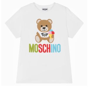 Moschino White Teddy Bear Ice Cream Logo T-Shirt