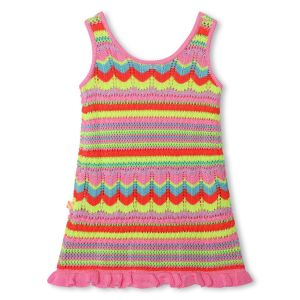 Billieblush Girls Neon Multicoloured Crochet Sun Dress