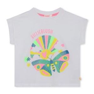 Billieblush Girls Colourful Butterfly  White Cotton T-Shirt