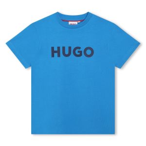 HUGO Boys NS 2024 Bright Blue Organic Cotton T-Shirt