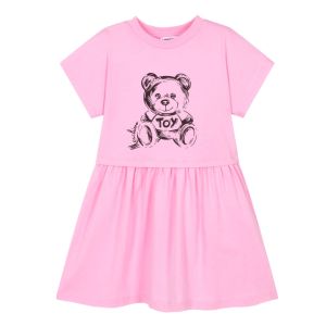Moschino Kid SS24 Girls Pink Cotton Dress