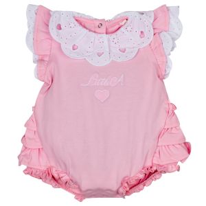 Little A Pastel Hearts  &#039;Julia&#039; Pink Embroidered Shortie