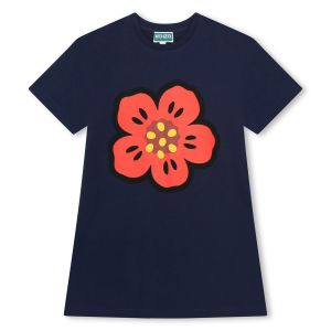 KENZO KIDS Girls Blue Boke Flower T-Shirt Dress