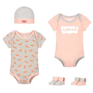 Levi&#039;s Baby 5 Piece Pink And Grey Set