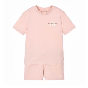 Calvin Klein SS24 Pink  Cotton Jersey Short Set