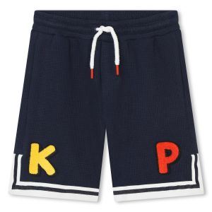KENZO KIDS Boys Navy &#039;K&#039; &amp; &#039;P&#039; Logo Shorts