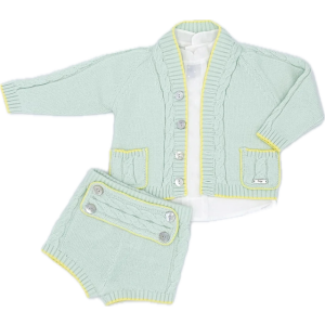 Rahigo Baby Boys Mint Green & Yellow Short Set