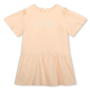 Chloé Girls SS24 Pink Cotton Dress