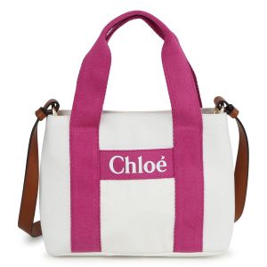 Chloé Girls Ivory &amp; Magenta Shoulder Bag 
