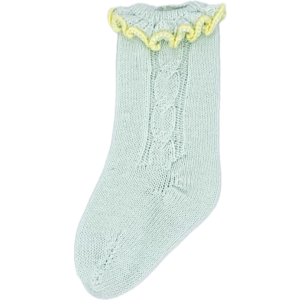 Rahigo Girls Mint Green and Yellow  Frilly Socks