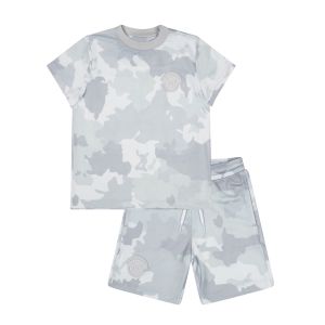 Mitch &amp; Son Grey Camo &#039;Wesley&#039; T-Shirt and Short Set