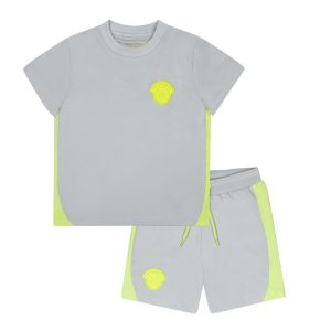 Mitch & Son 'Wilder'Grey & Lime Green T- Shirt & Short Set