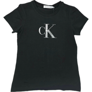 Calvin Klein Jeans SS24 Black Cotton Logo T-Shirt