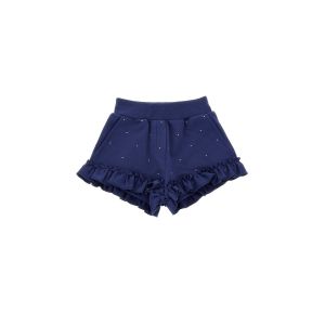 Monnalisa Girls Blue Cotton Diamanté Shorts