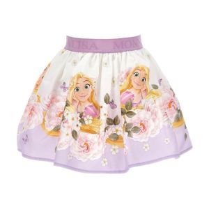 Monnalisa White and Lilac Rupunzel Skirt